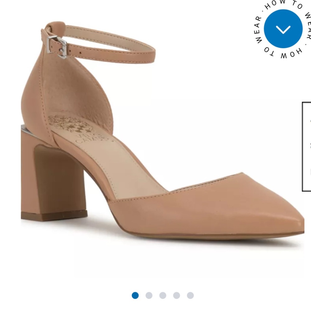 Vince Camuto Tan Ankle Strap Heels